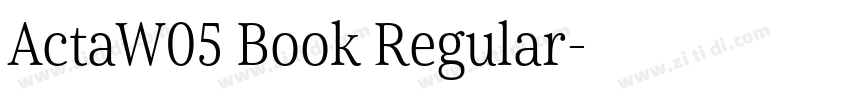 ActaW05 Book Regular字体转换